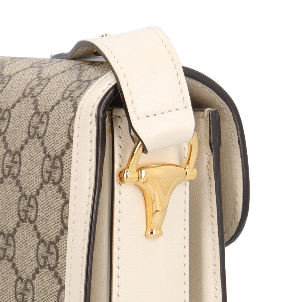 GUCCI ドローストリングバッグ ベージュ GUCCI Gucci Medium Horsebit 1955 Shoulder Bag GG Supreme Canvas