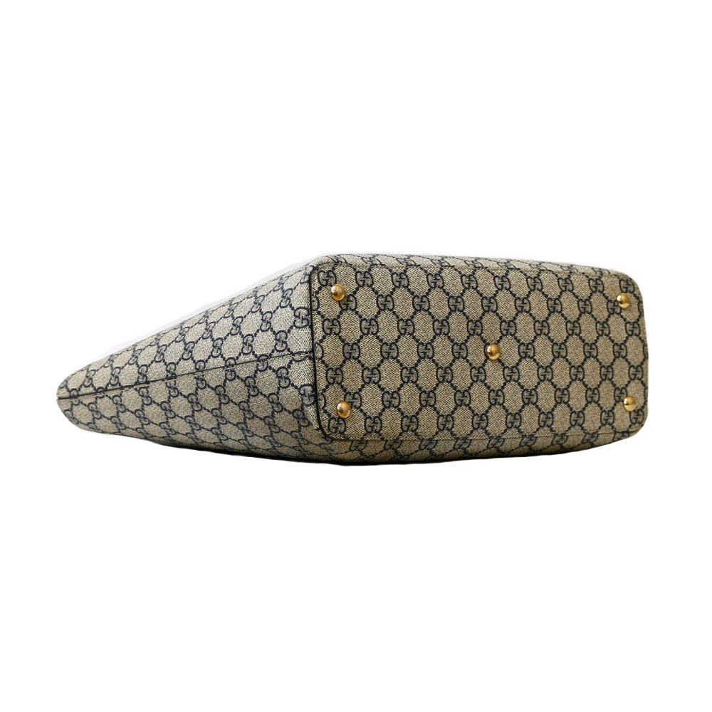 中古】 グッチ GUCCI トートバッグ ショルダーバッグ GG柄 グレー