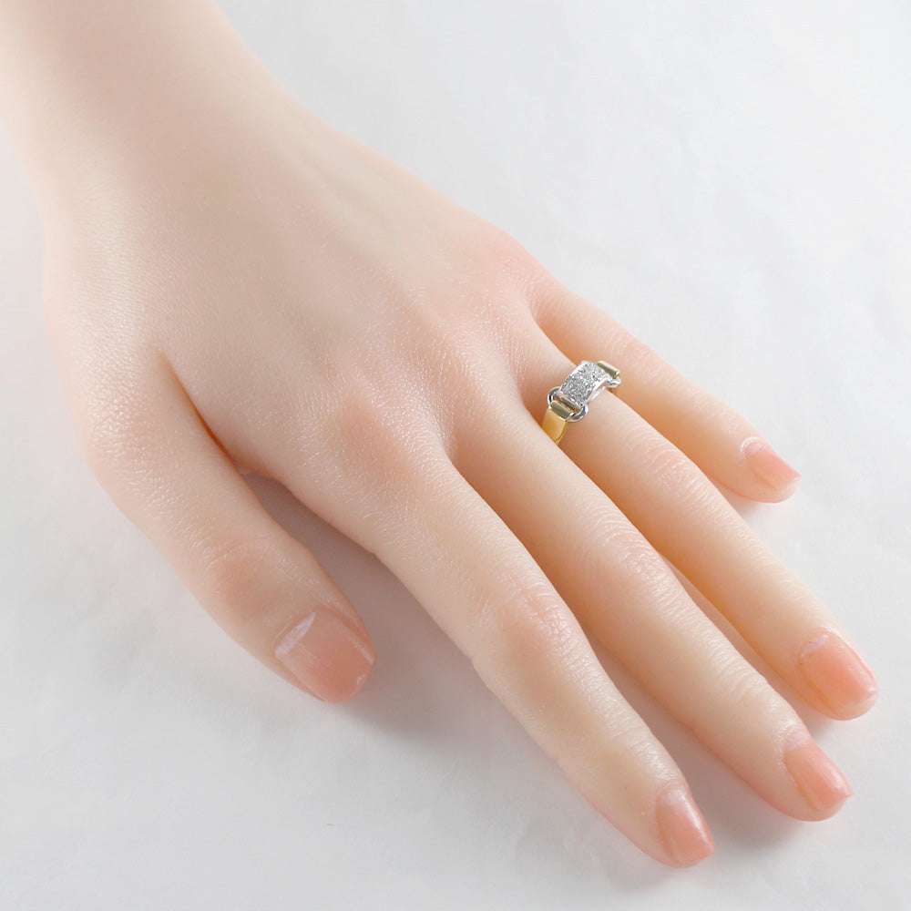 Damiani 2-tone ring, size 12, 18k gold, diamond, women's, pre