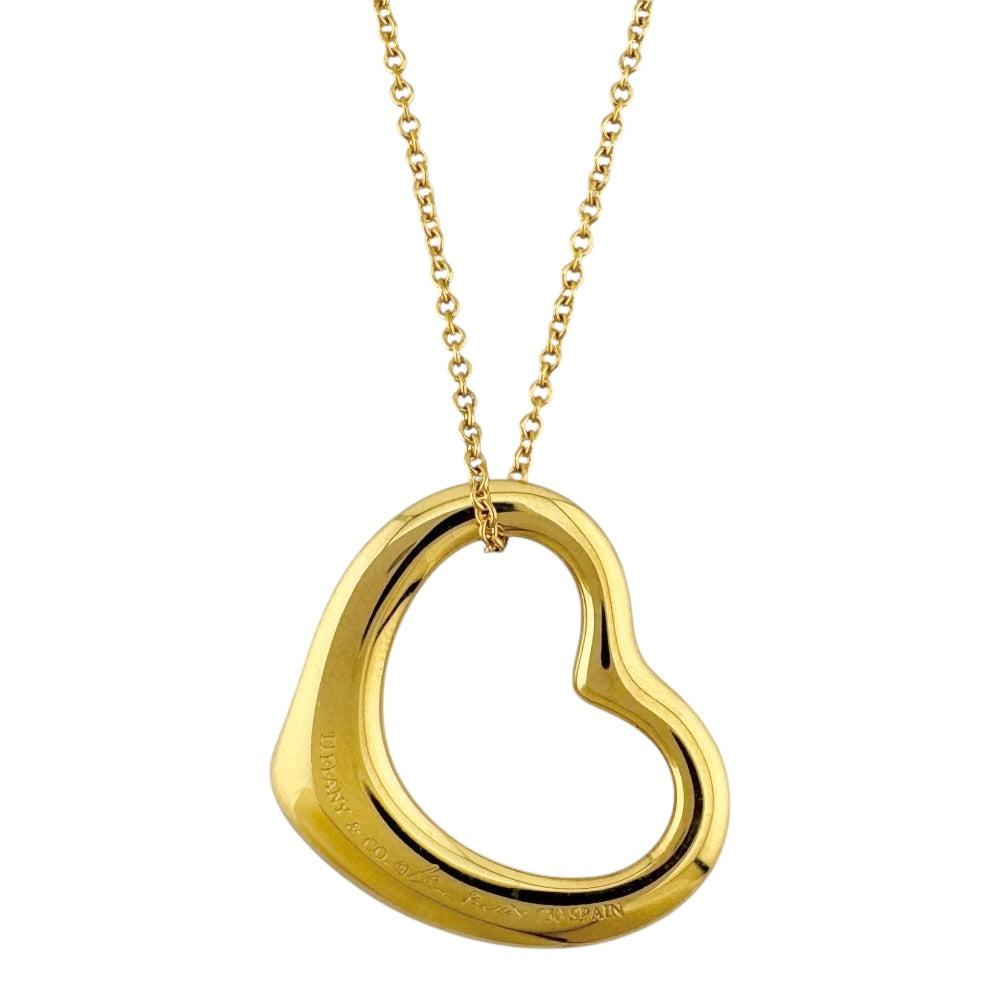 Tiffany 18金　片方のみ Tiffany & Co. Tiffany Open Heart Necklace 18 Gold K18 Yellow Gold