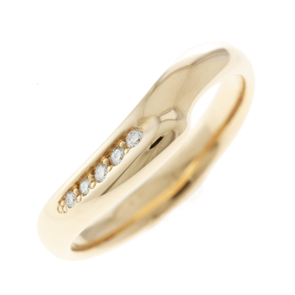 ティファニー オープンハートバンド リング 指輪 11号 18金 K18