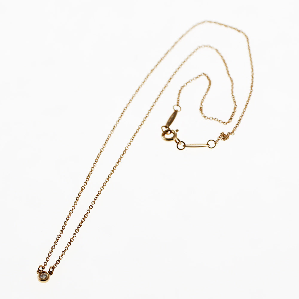 ティファニー TIFFANY&Co. バイザヤード約0.03ct ネックレス 18金 K18