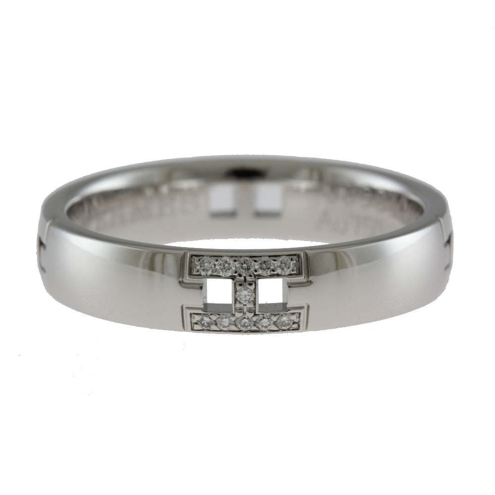 エルメス　ヘラクレスダイヤホワイトゴールドAU750 リング HERMES エルメス ヘラクレスリング 指輪 750 ホワイトゴールド