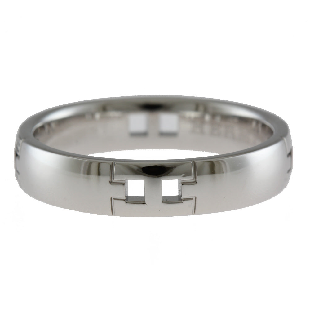 エルメス　ヘラクレス幅広約5.0mmタイプ18金 ホワイトゴールド50号　リング エルメス HERMES ニューヘラクレスリング K18ホワイトゴールド