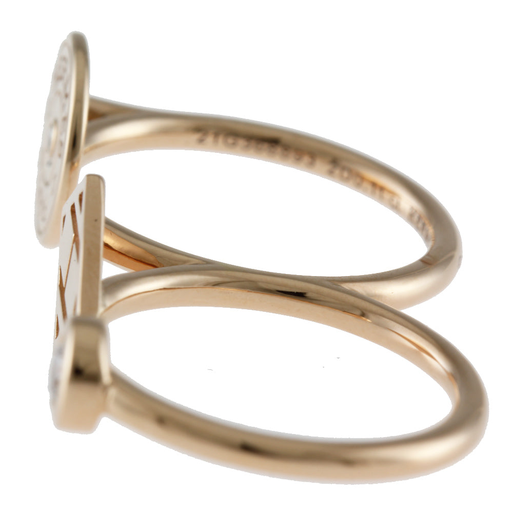 HERMES エルメス ガンバード ダブル リング 指輪 18金 K18ピンク