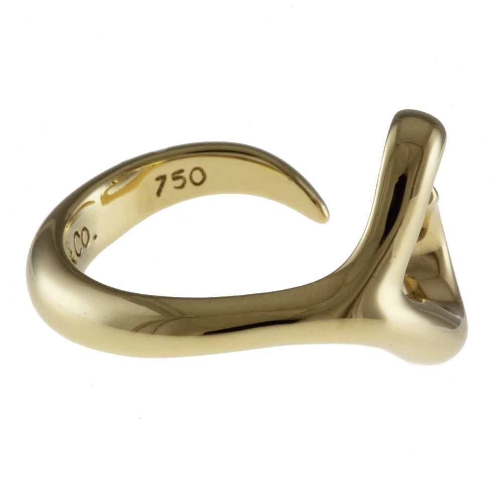 TIFFANY & Co. Tiffany Open Heart Ring, Size 10.5, 18K