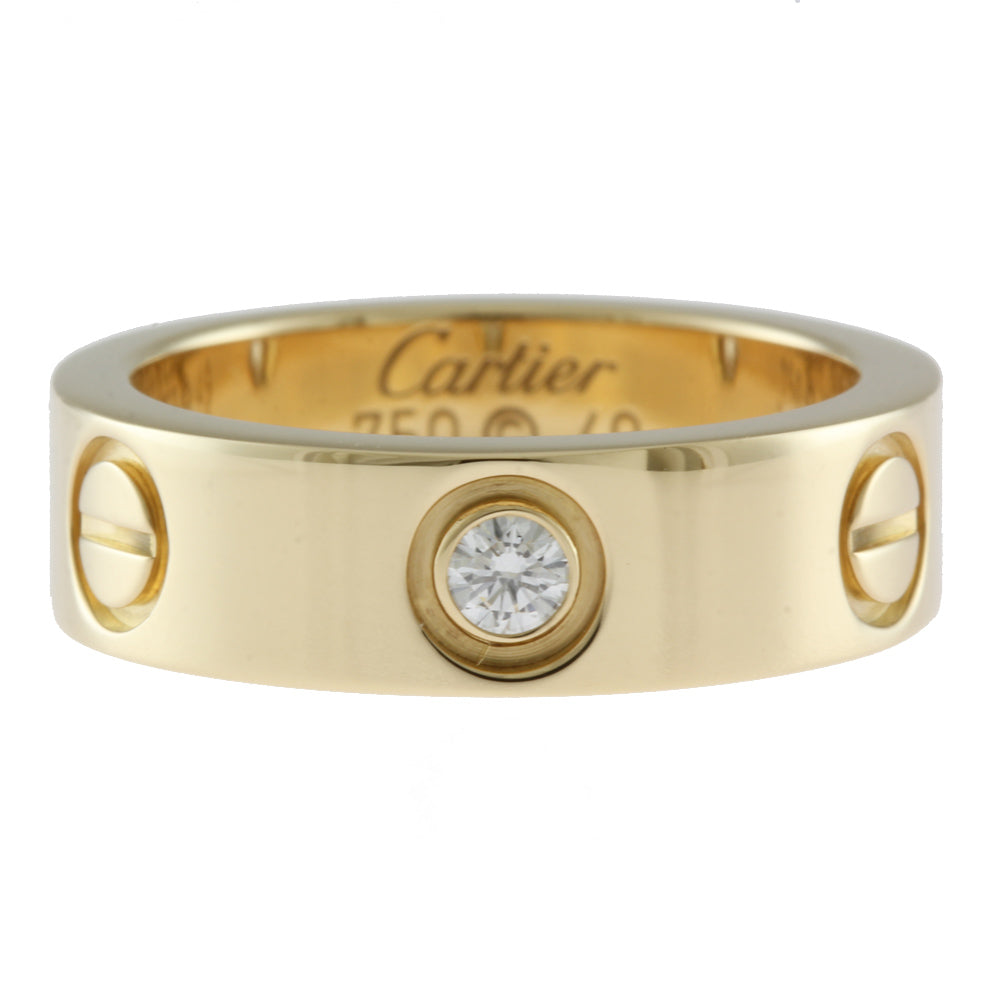 CARTIER カルティエ ラブ ハーフダイヤ リング 指輪 9号 18金 K18イエローゴールド ダイヤモンド レディース 中古 –  【公式】リサイクルキング オンラインショップ