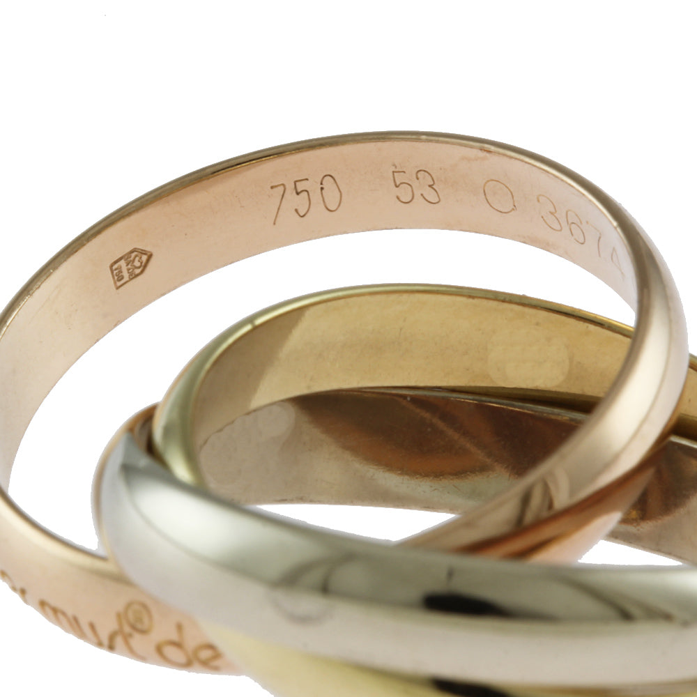 CARTIER Trinity Ring, Size 12.5, 18K Yellow Gold, Women's, Used
