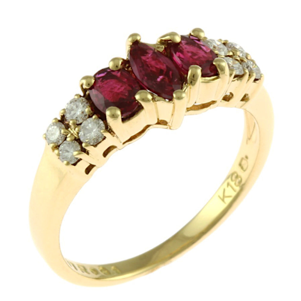 MIKIMOTO ミキモト k18 ルビー＆ダイヤモンド 指輪