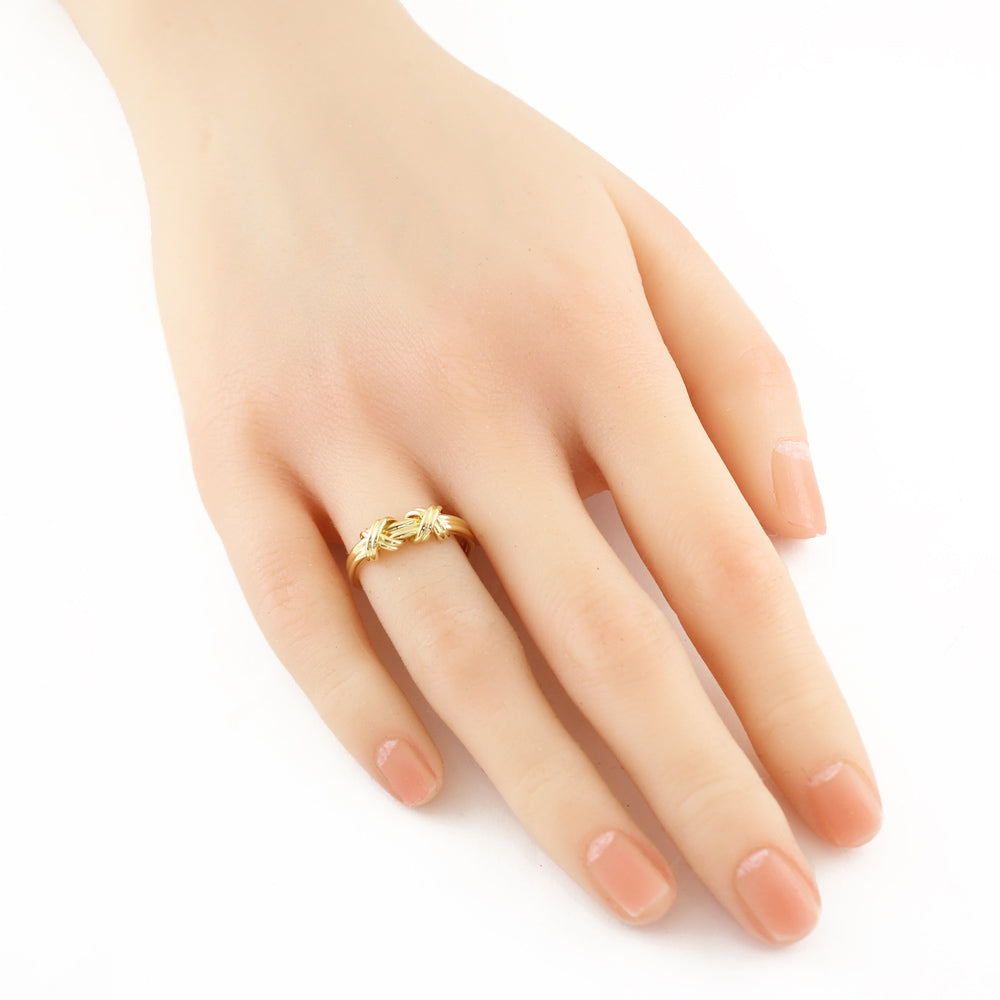 TIFFANY&Co. ティファニー ダブルシグネチャー リング 指輪 8号 18金