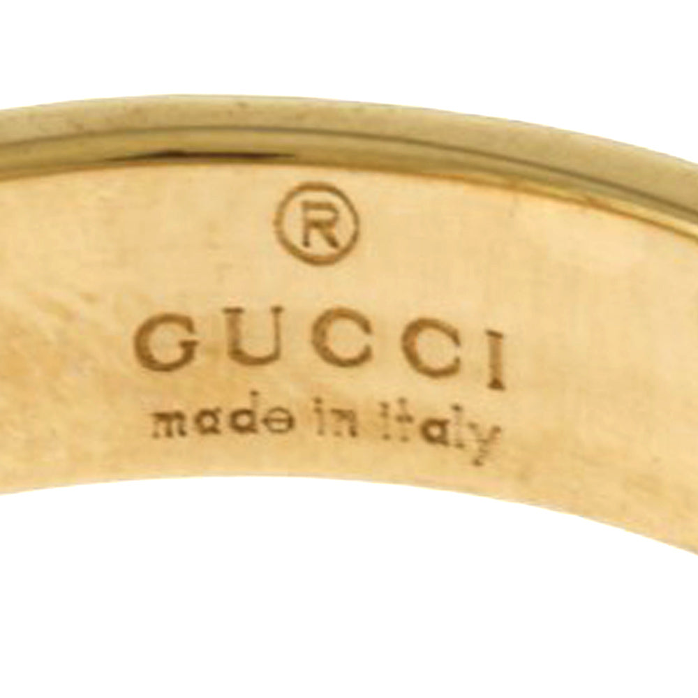 GUCCI グッチ アイコン リング 指輪 7.5号 18金 K18イエローゴールド