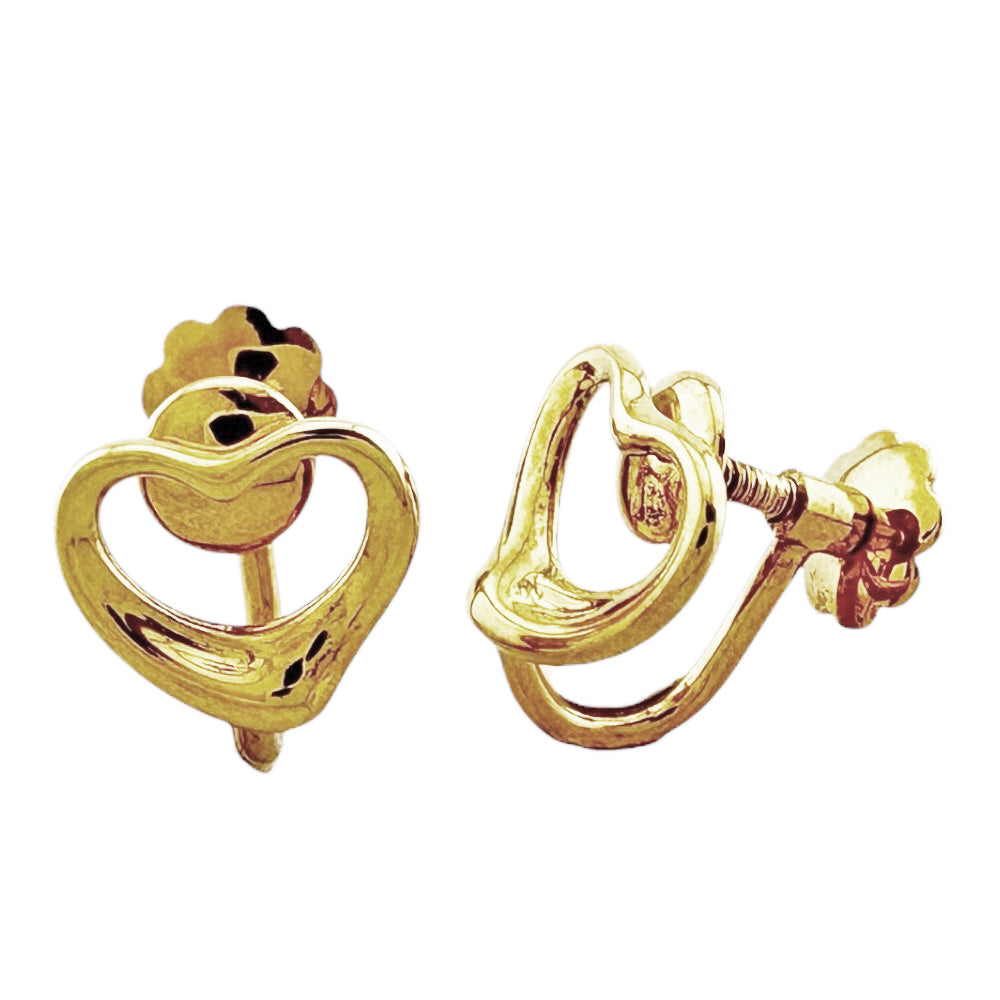 TIFFANY&Co. ティファニー オープンハート イヤリング 18金 K18