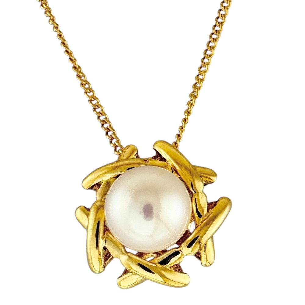 TIFFANY&Co. ティファニー キス ネックレス 18金 K18イエローゴールド  