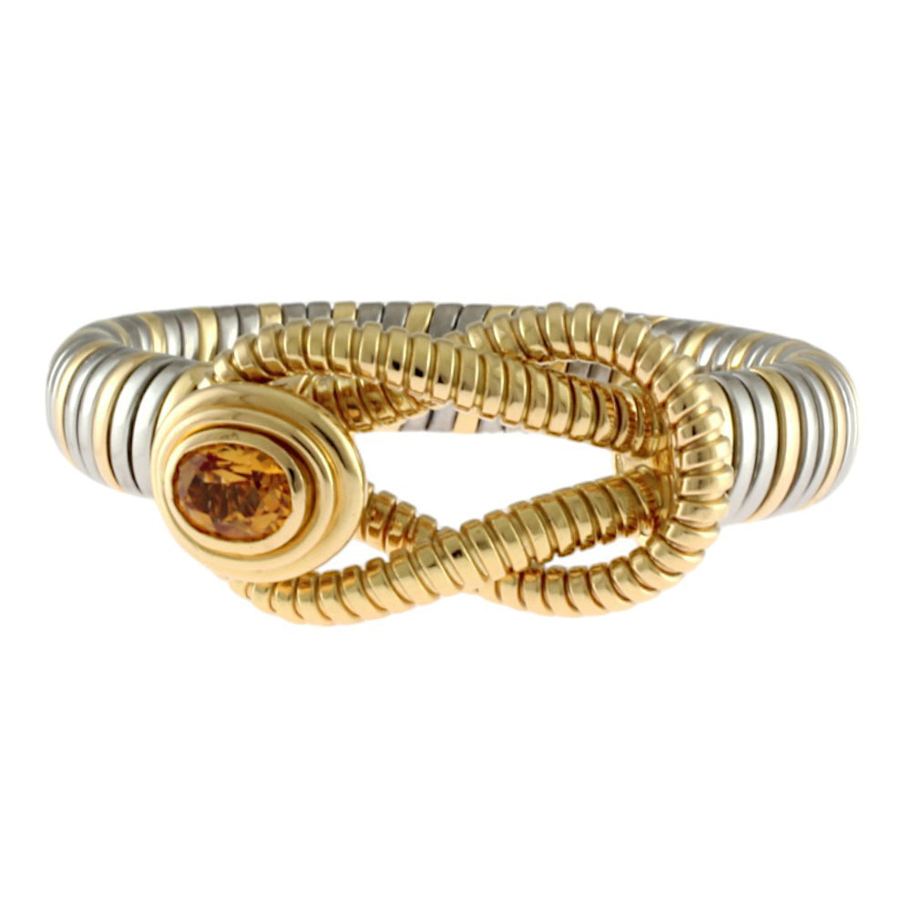 CARTIER カルティエ ORET ACIER シトリン バングル 18金 K18イエロー