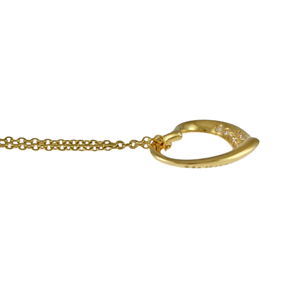 Tiffany & Co. Tiffany Open Heart Necklace 18 Gold K18 Yellow Gold