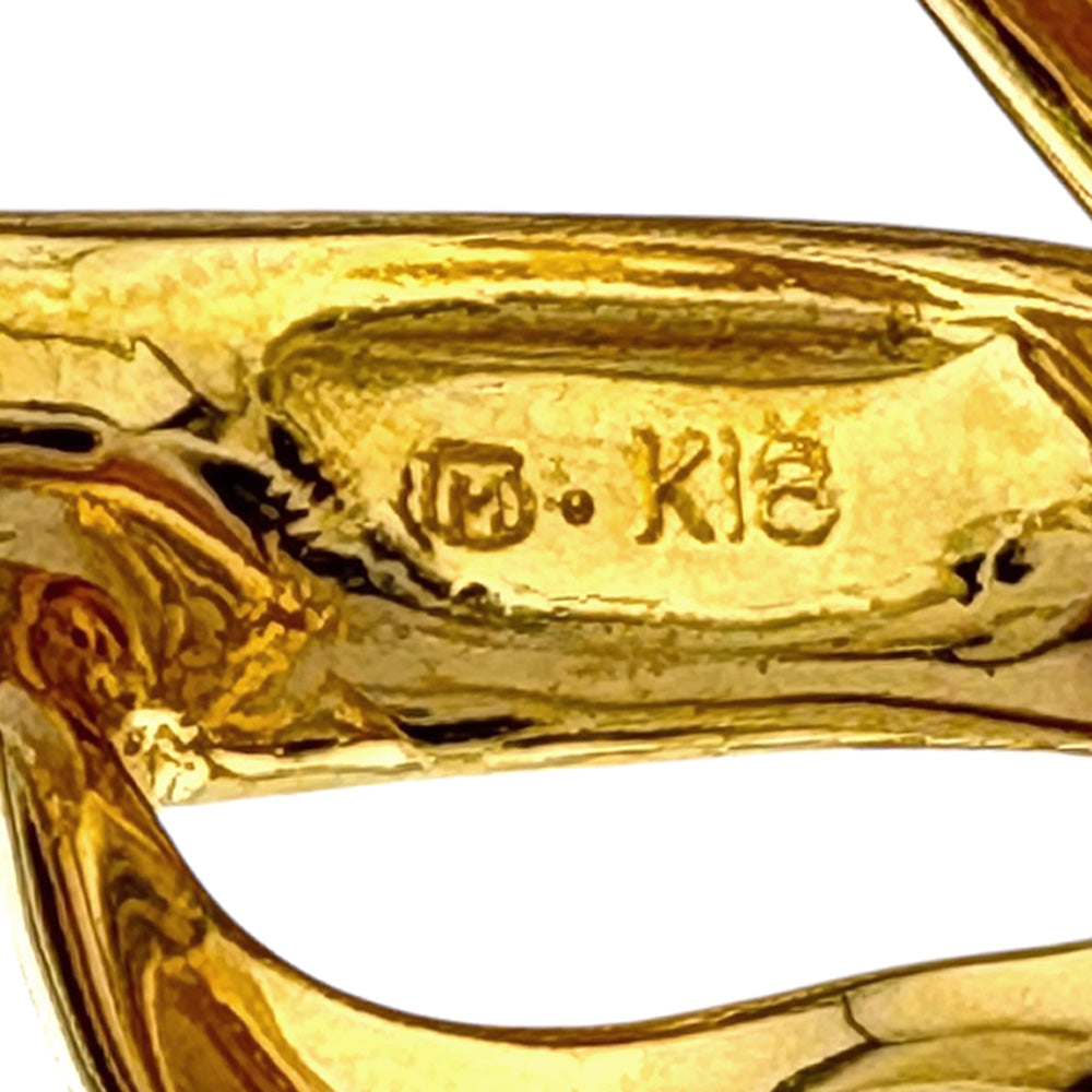 MIKIMOTO ミキモト ブローチ 18金 K18イエローゴールド パール ユニ