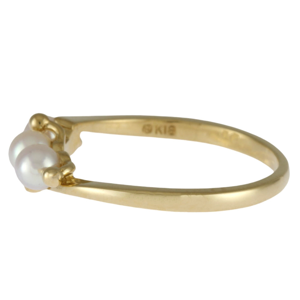 MIKIMOTO ミキモト リング 指輪 11号 18金 K18イエローゴールド パール