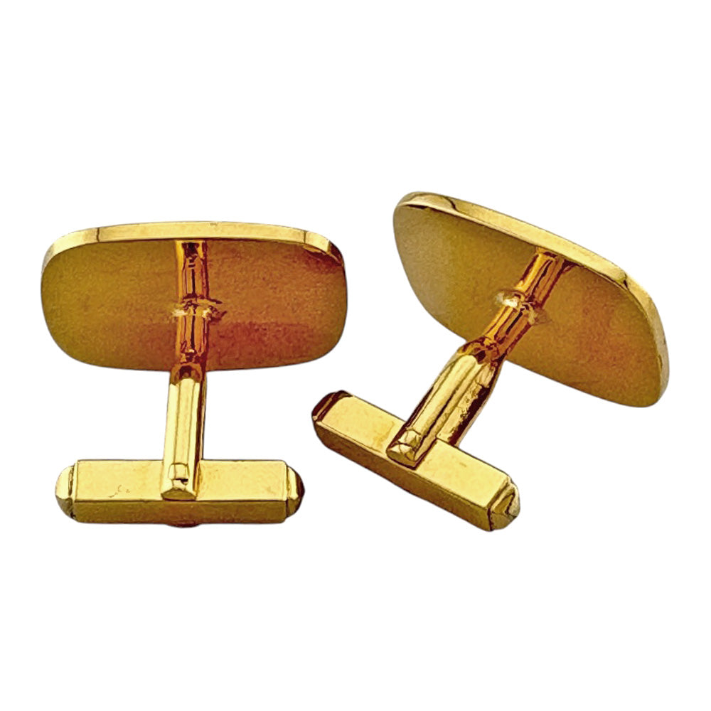 MIKIMOTO ミキモト カフス 18金 K18イエローゴールド エナメル メンズ