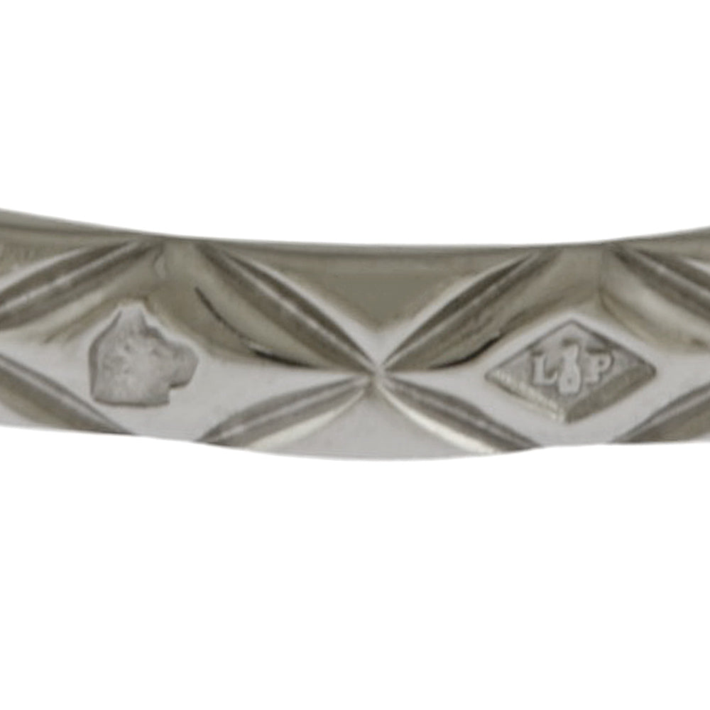 CHANEL シャネル マトラッセ リング 指輪 18号 Pt950プラチナ メンズ