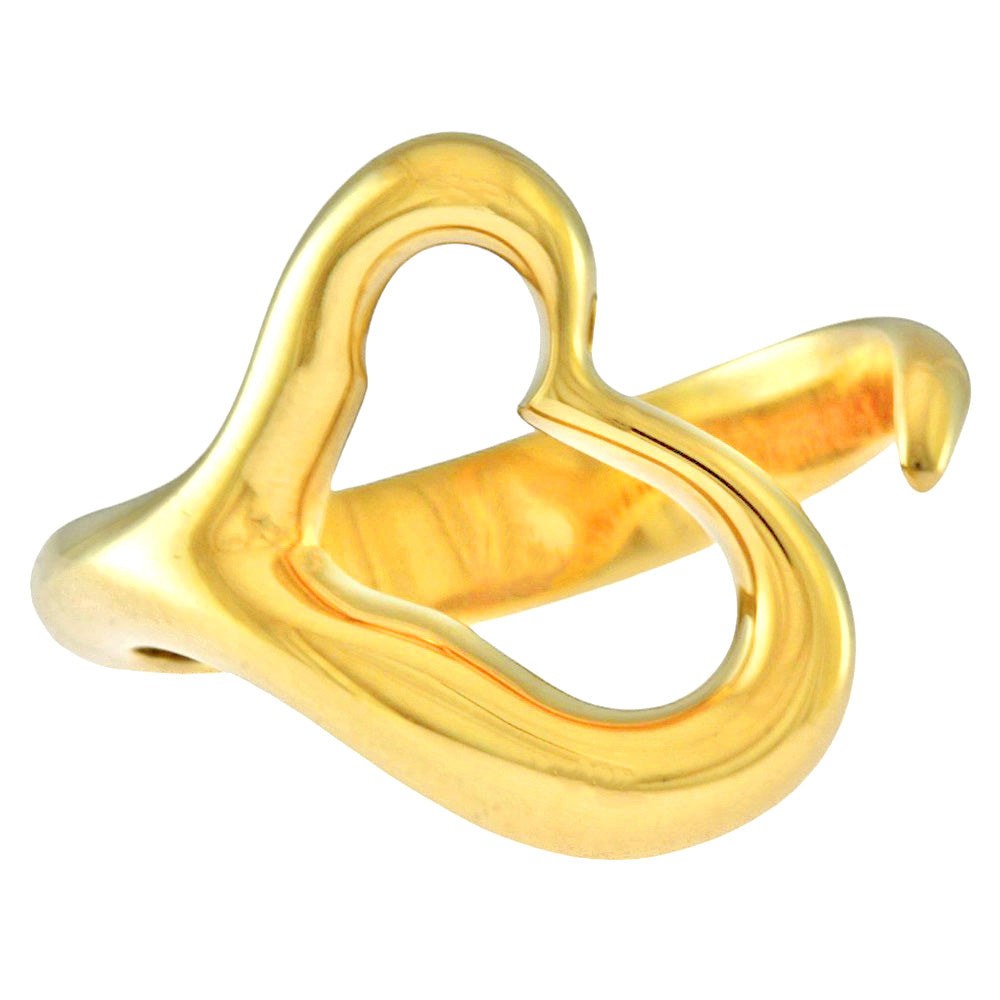 TIFFANY & CO. Tiffany Open Heart Ring Ring Ring 11 18 Gold K18