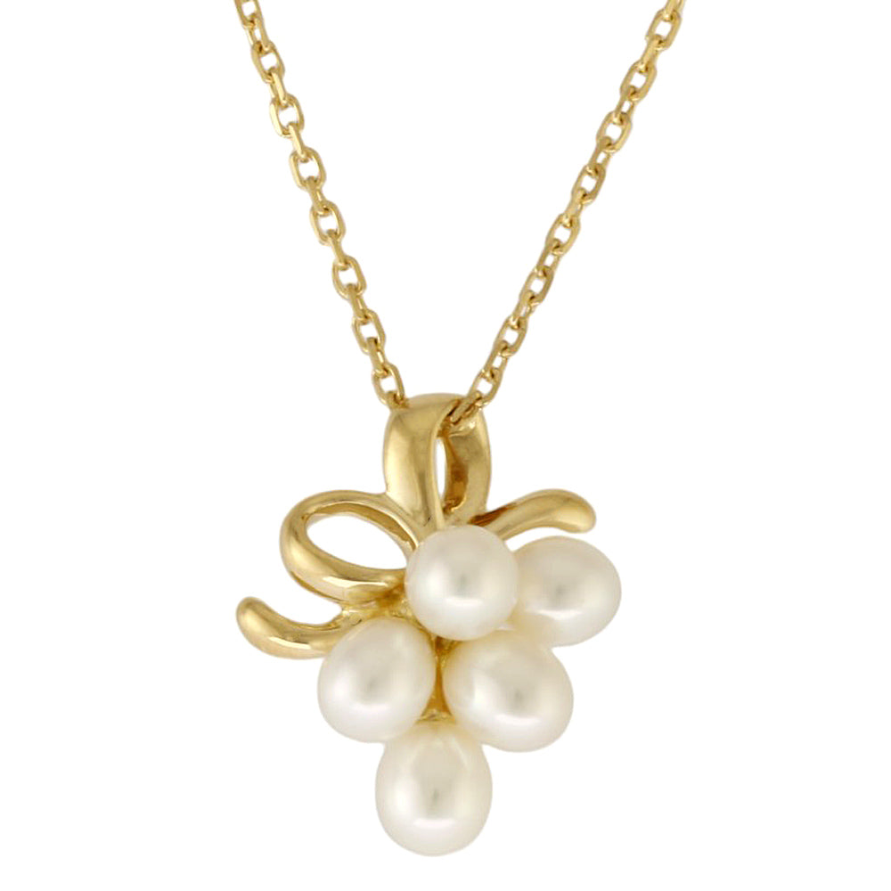 MIKIMOTO ミキモト ネックレス 18金 K18イエローゴールド パール 