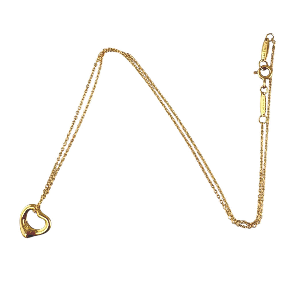 TIFFANY&Co. ティファニー オープンハート ネックレス 18金 K18