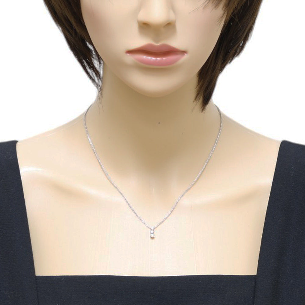 MIKIMOTO ミキモト ネックレス 18金 K18ホワイトゴールド ダイヤモンド 