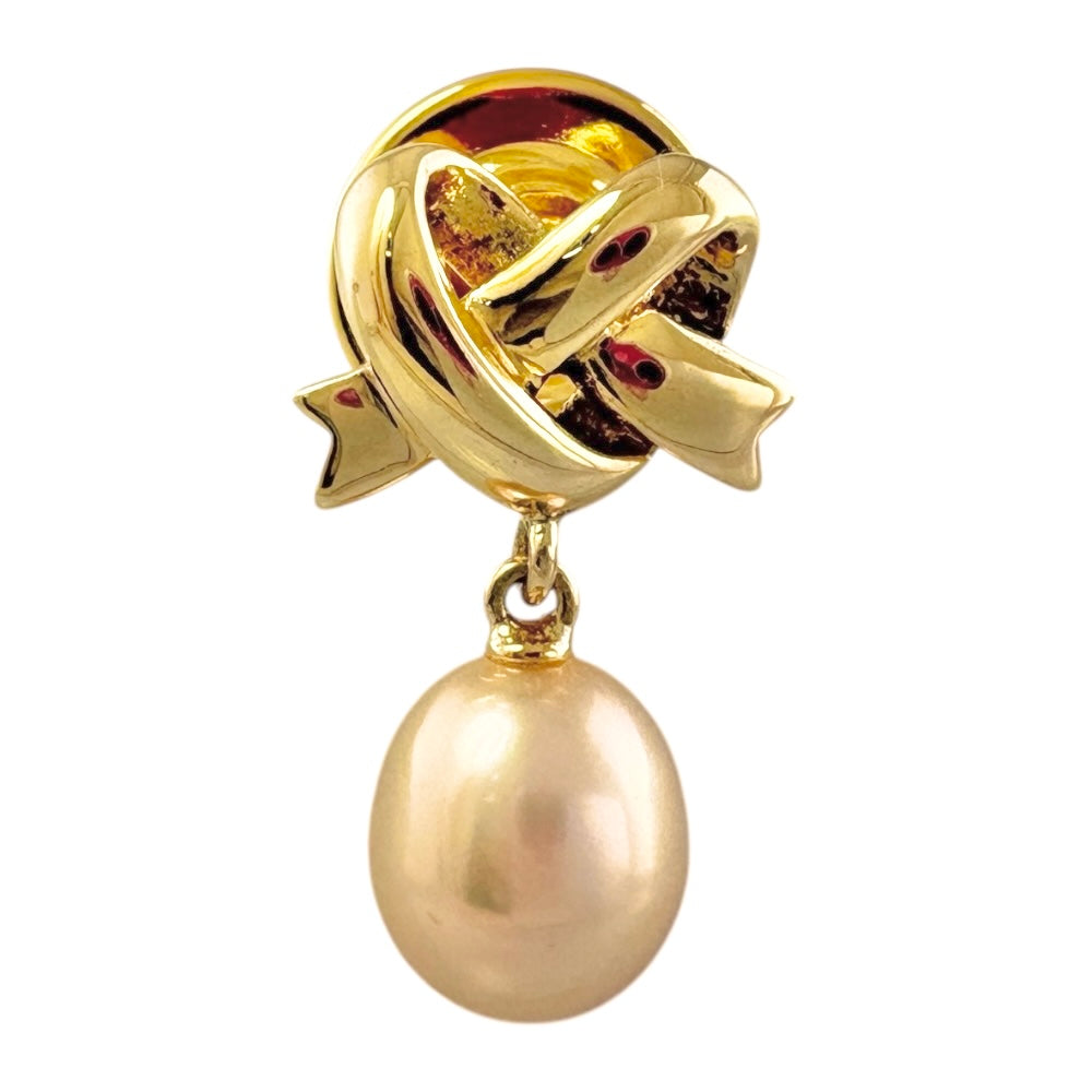 MIKIMOTO ミキモト ブローチ 18金 K18イエローゴールド パール