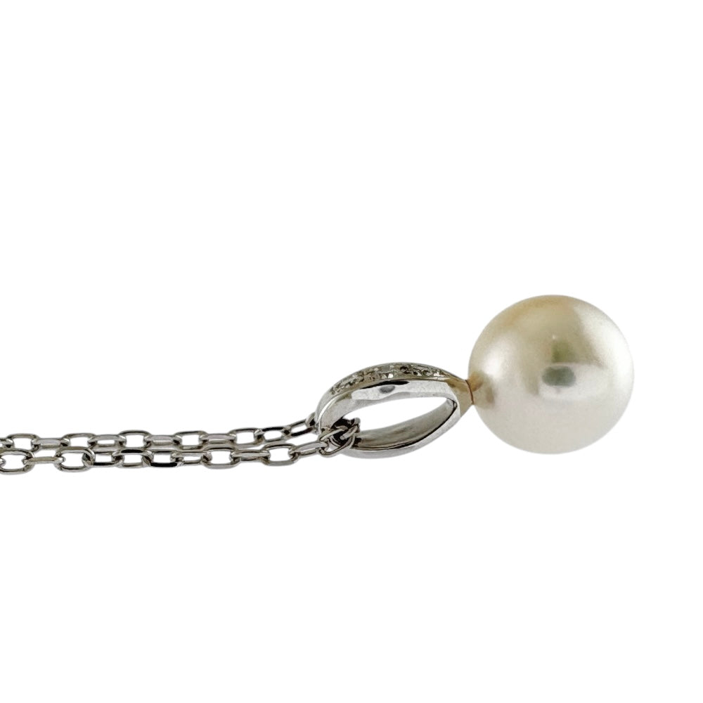 MIKIMOTO ミキモト ネックレス 18金 K18ホワイトゴールド アコヤパール