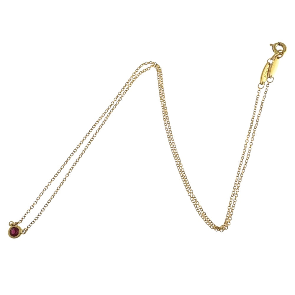 TIFFANY&Co. ティファニー カラーバイザヤード ネックレス 18金 K18