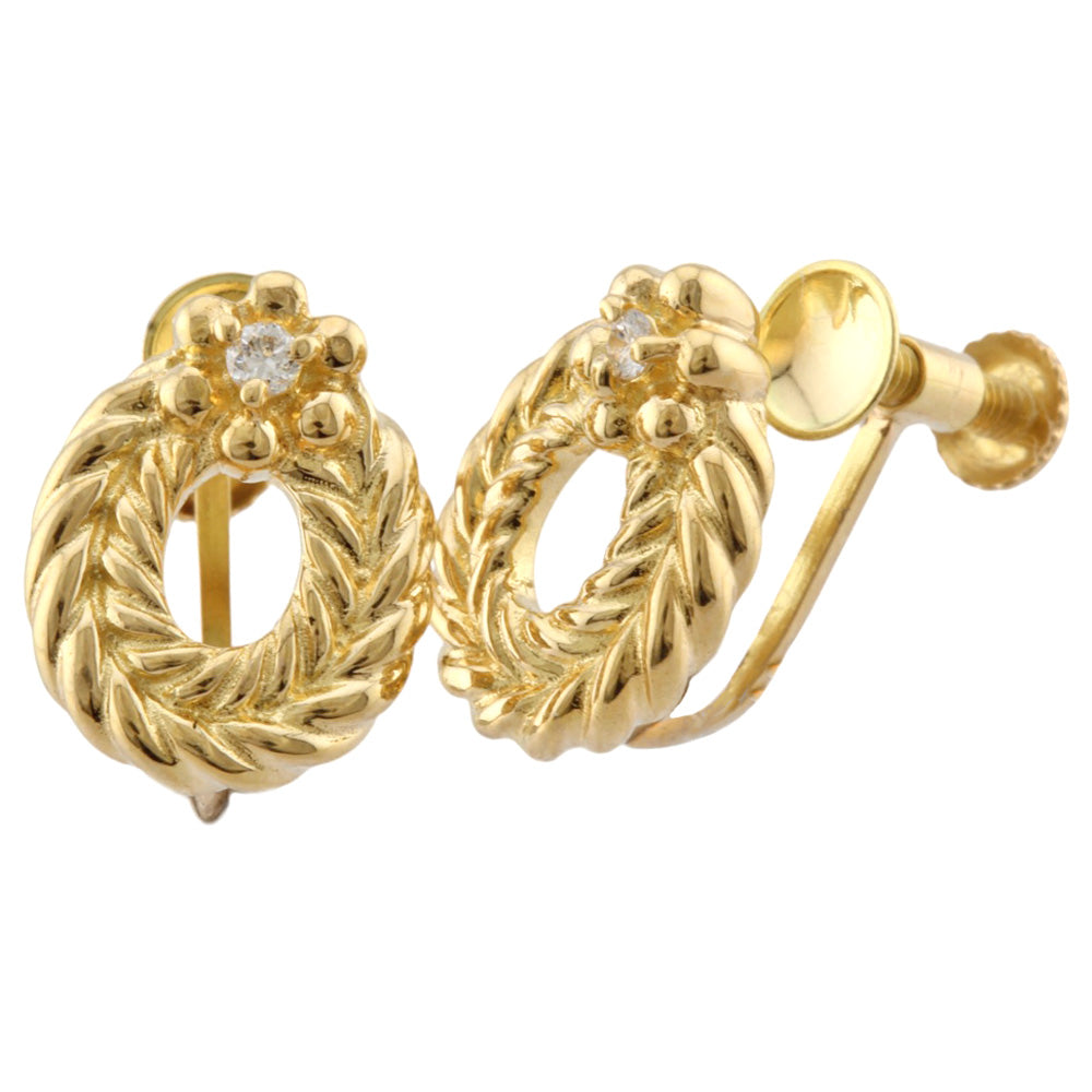 Christian Dior クリスチャンディオール イヤリング 18金 K18イエロー