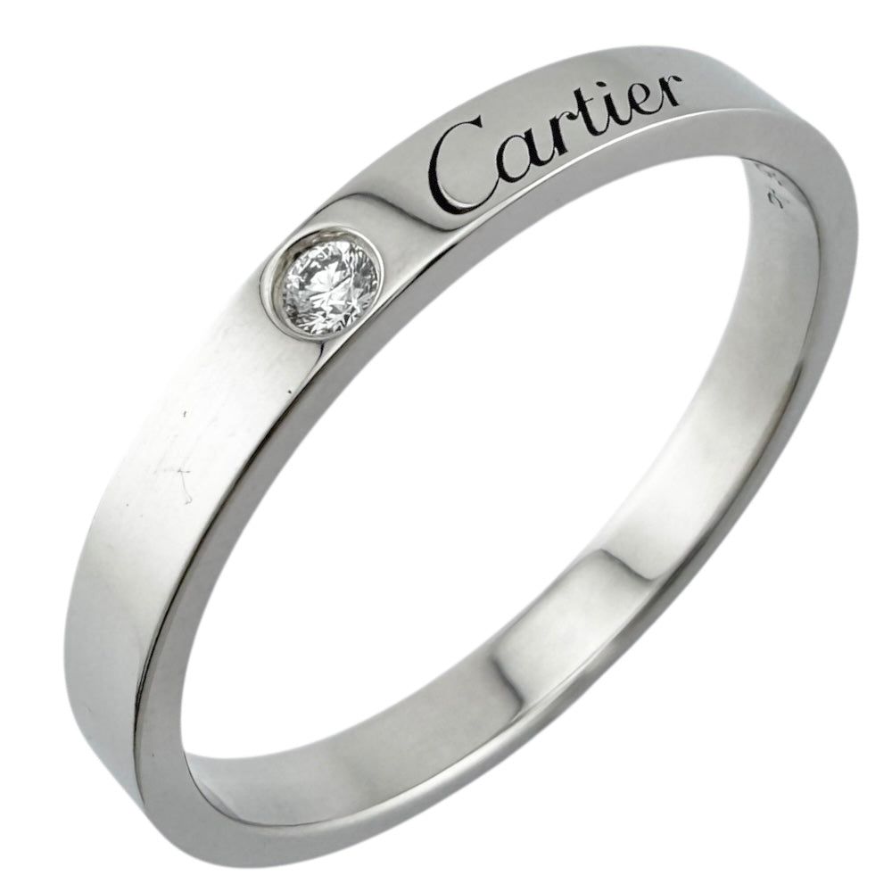カルティエ　リング　プラチナ　pt950 ダイヤ　エングレーブド CARTIER カルティエ エングレーブド リング 指輪 25号 Pt950プラチナ
