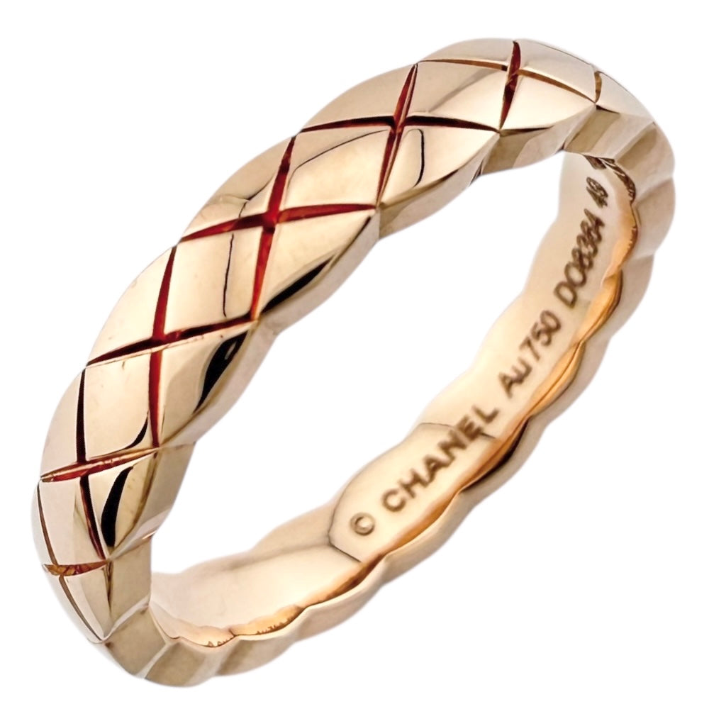 CHANEL Coco Crush Ring Size 8 18K K18 Pink Gold Women's Used