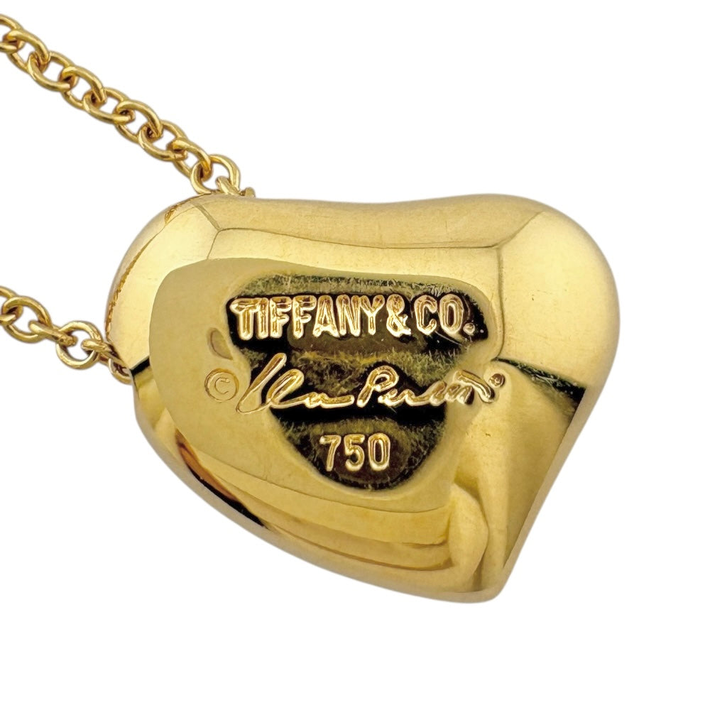 Tiffany & Co. ハート型ゴールドネックレス TIFFANY&Co. ティファニー クローズドハート ネックレス 18金 K18