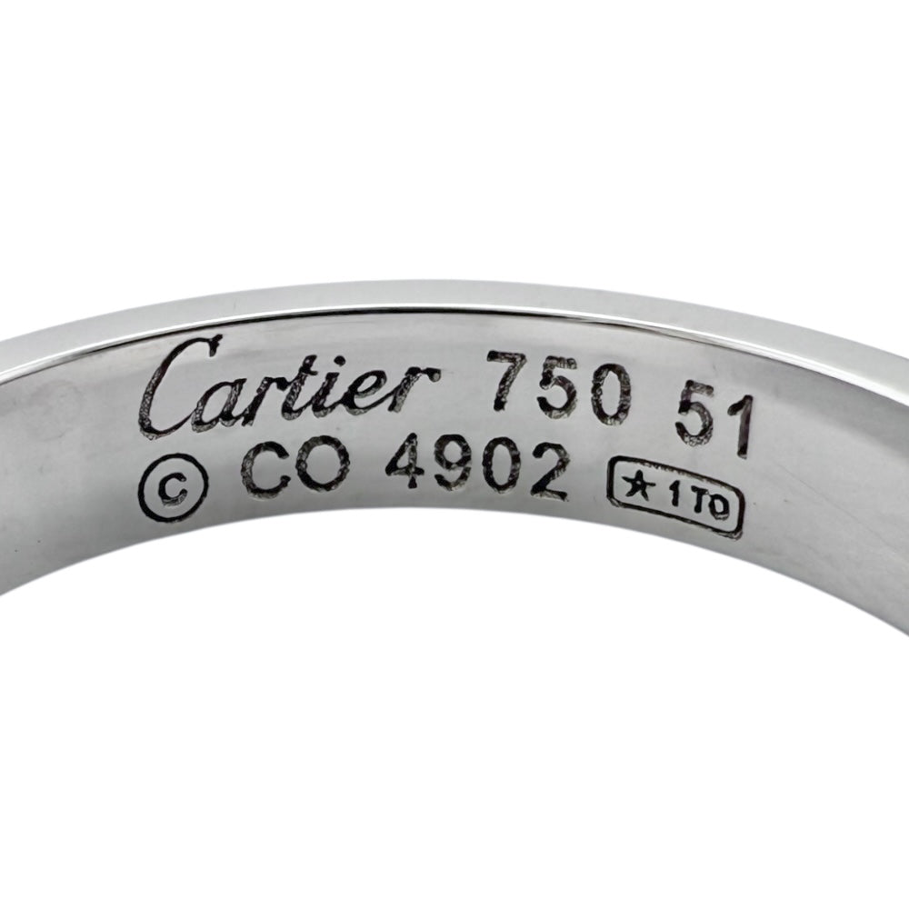 CARTIER Cartier Mini Love Ring Size 11 18K K18 White Gold Women's