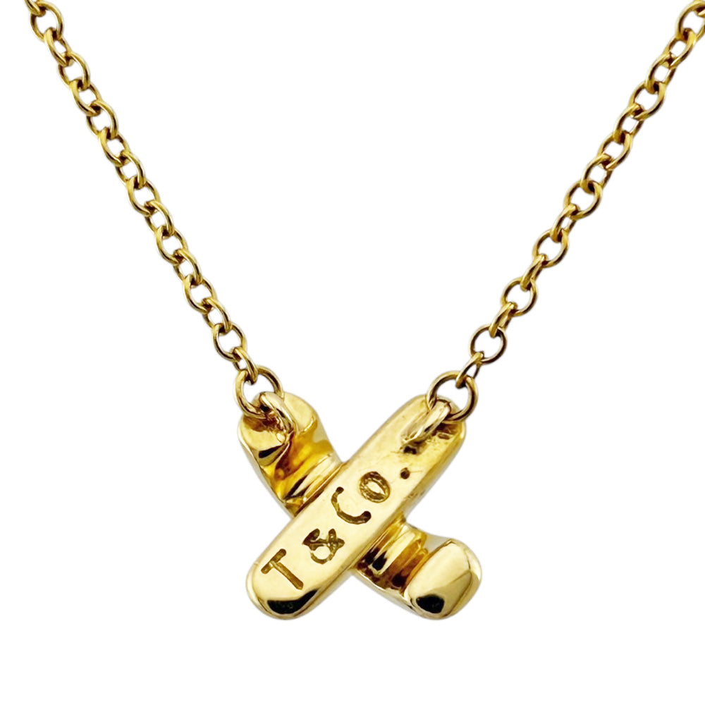TIFFANY&Co. ティファニー クロスステッチ ネックレス 18金 K18