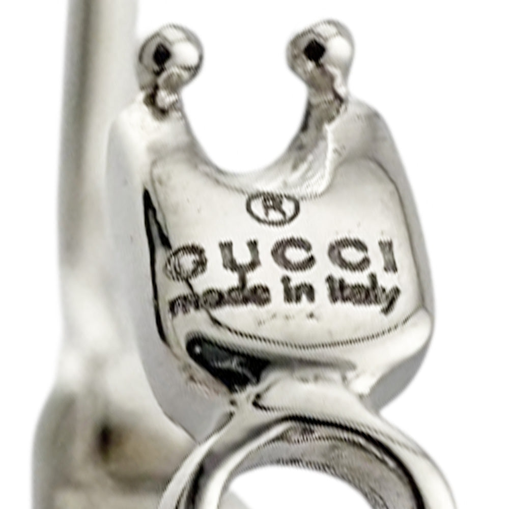 GUCCI グッチ アイコンブルーム ピアス 18金 K18ホワイトゴールド