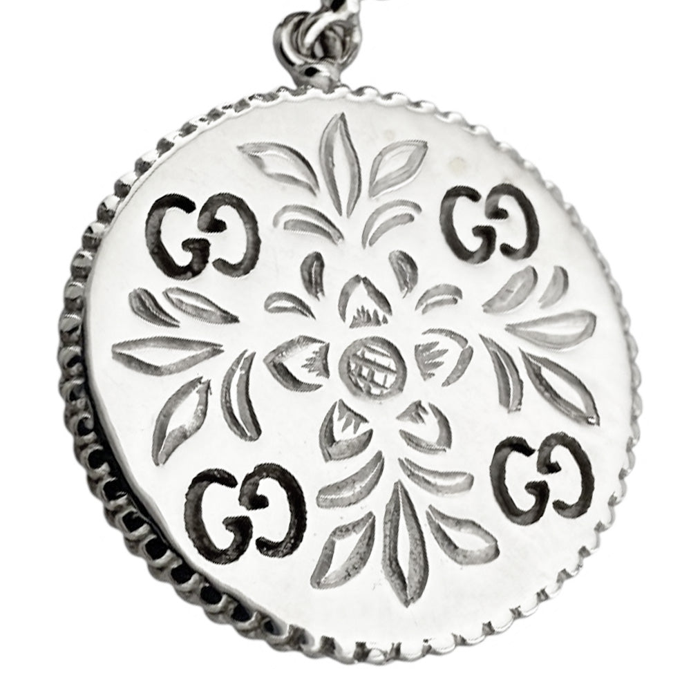 GUCCI グッチ アイコンブルーム ピアス 18金 K18ホワイトゴールド