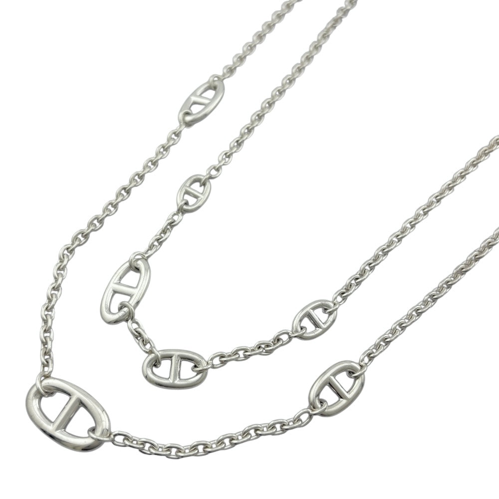 HERMES Chaine d'Ancre ファランドール シルバー HERMES Farandole Chaine d'Ancre Necklace Silver Ladies Used