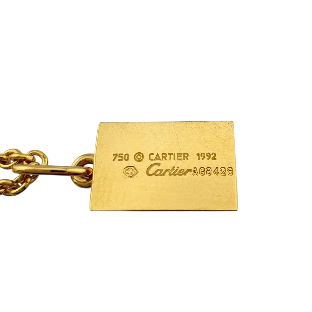 CARTIER Cartier Ingot Necklace 18K K18 Yellow Gold Diamond Women's
