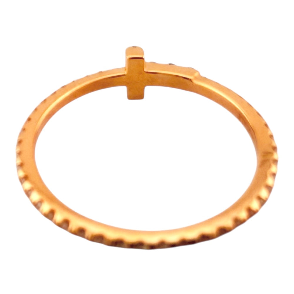 TIFFANY&Co. ティファニー Tワイヤー リング 指輪 9号 18金 K18ピンク