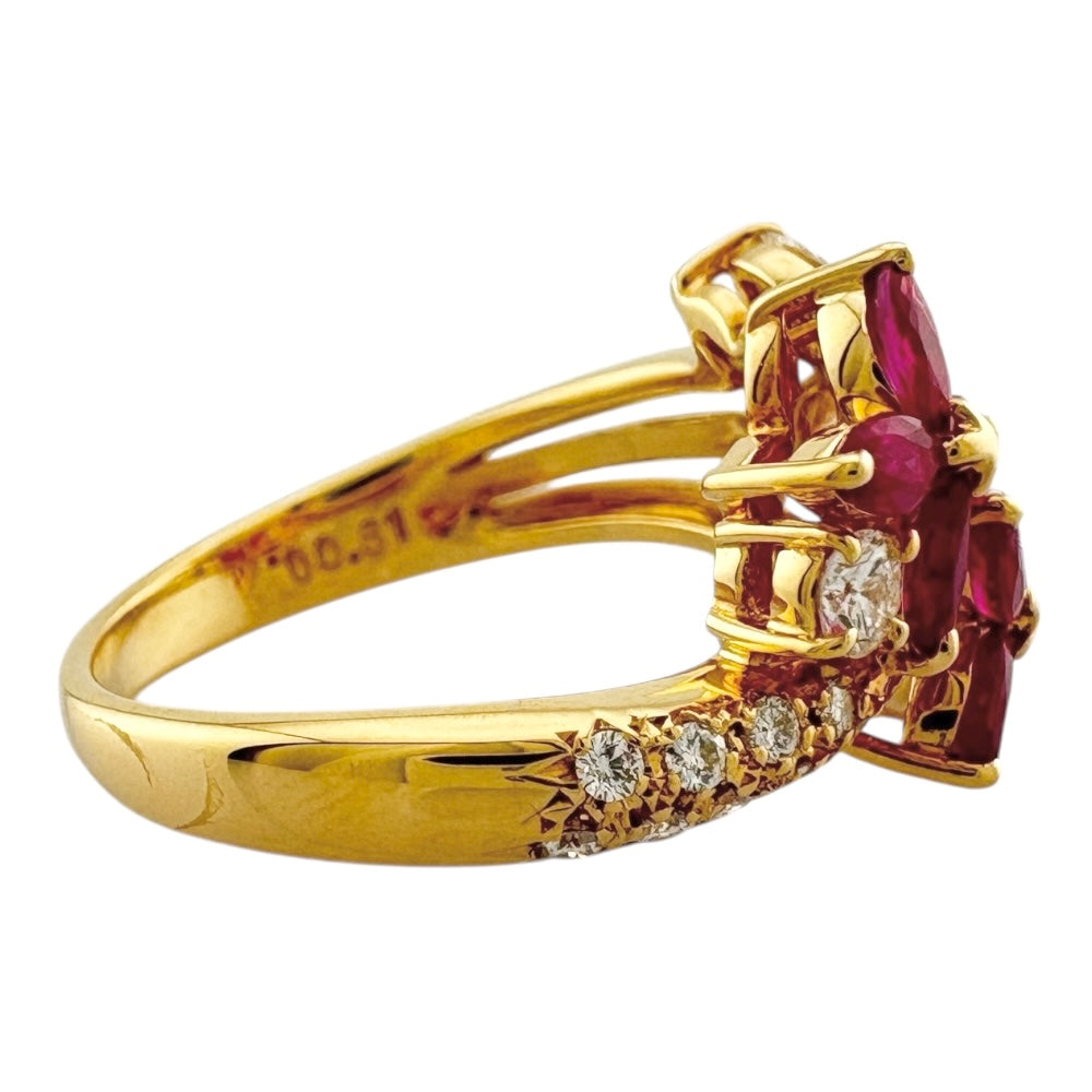 TASAKI Ring Size 10.5 18K K18 Yellow Gold Ruby Women's Used