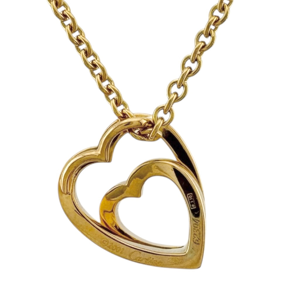 CARTIER カルティエ インターレースハート ネックレス 18金 K18