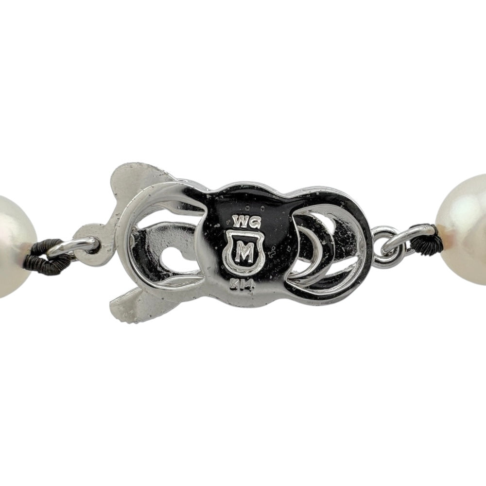 MIKIMOTO ミキモト ネックレス K14ホワイトゴールド アコヤパール