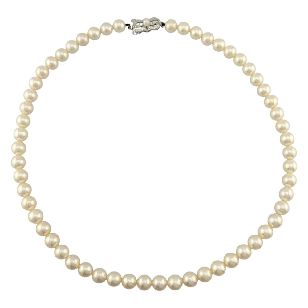 MIKIMOTO ミキモト ネックレス K14ホワイトゴールド アコヤパール