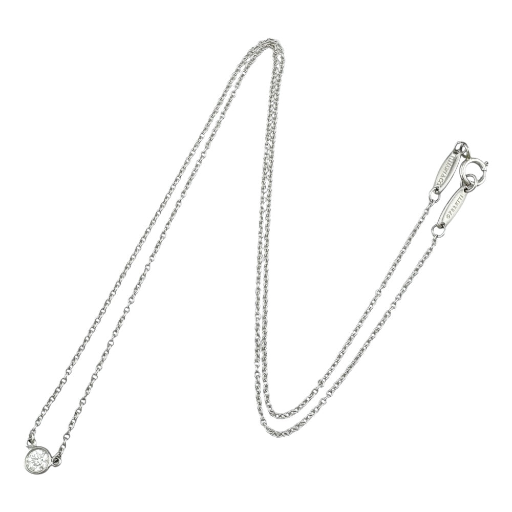 美品☆Tiffany&Co.バイザヤードプラチナ約0.14〜0.17ネックレス TIFFANY&Co. ティファニー バイザヤード 約0.14ct ネックレス
