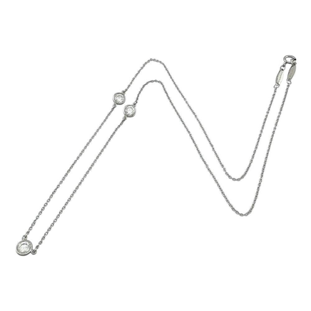 TIFFANY&Co. ティファニーバイザヤードネックレス プラチナ950 TIFFANY&Co.】ティファニー バイザヤード ネックレス 約0.14ct