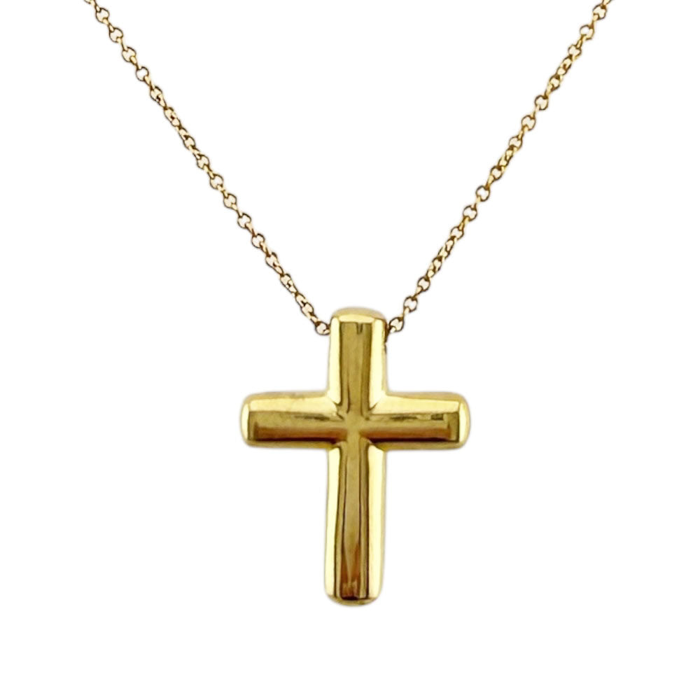 TIFFANY&Co. ティファニー ドッツクロス ネックレス 18金 K18イエロー
