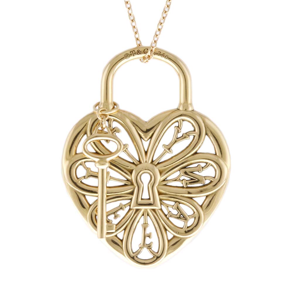 TIFFANY&Co. ティファニー フィリグリーハートキー ネックレス 18金