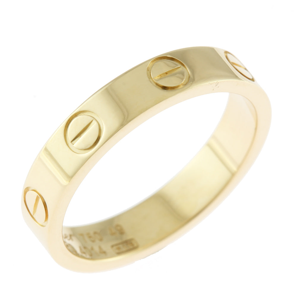 Cartier Mini Love Ring, Size 8.5, 18K Yellow Gold, Women's